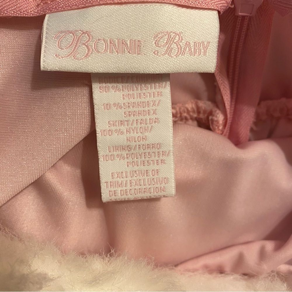 -🌸🧚🏽♂️ “BONNIE BABY” pink velvet, faux furcollar, dress sz 18 months - Picture 4 of 6